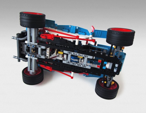 LEGO Technic, Rally Car (42077), B-Model, Bottom View