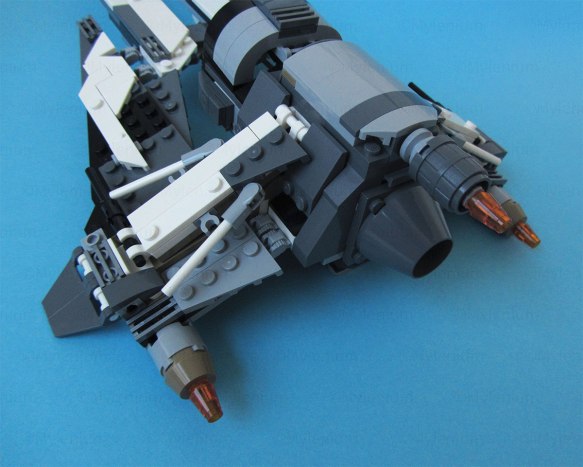 LEGO Star Wars, Black Ace TIE-Interceptor (75242), Aft Left View