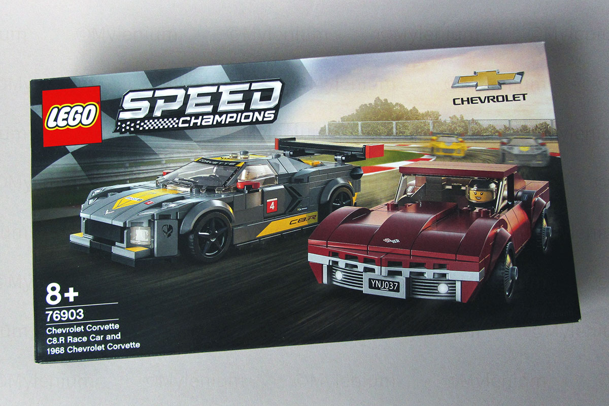 LEGO Speed Champions, Chevrolet Corvette C8.R Race Car and 1968 Chevrolet Corvette (76903), Box
