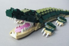 LEGO Creator, Crocodile (31121), Crocodile, Front Left View, Mouth Open