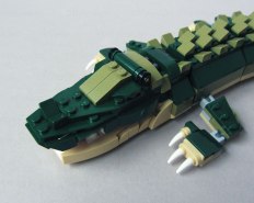 LEGO Creator, Crocodile (31121), Crocodile, Front Left Top View, Mouth Closed