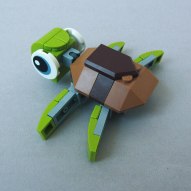 LEGO Creator, Dolphin and Turtle (31128), Turtle, Aft Left View