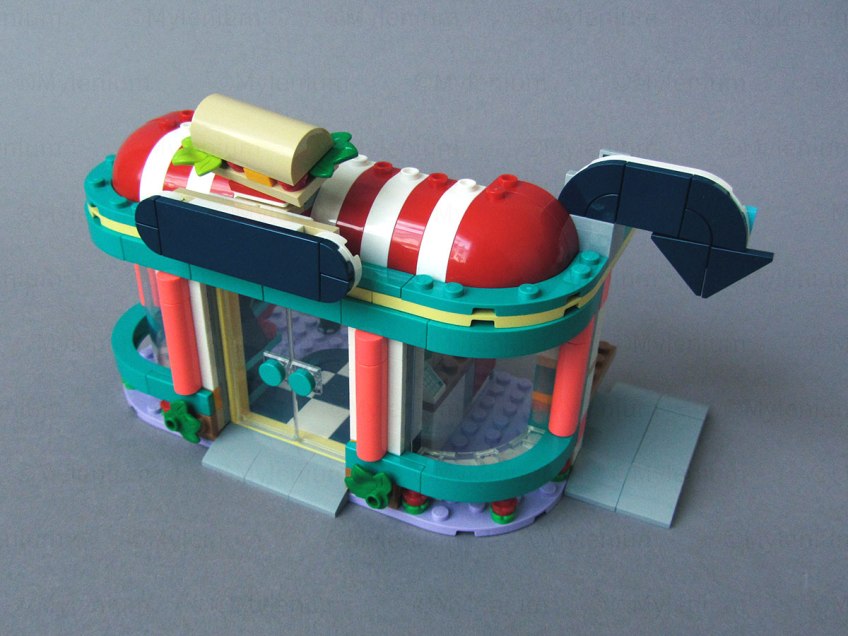 LEGO Friends, Heartlake Downtown Diner (41728), Front Left View