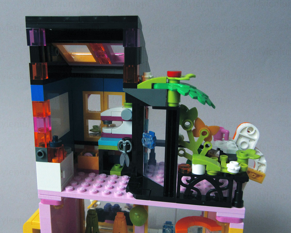 LEGO Friends, Vintage Fashion Store (42614), Back, Top Floor
